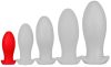 Saurus – prémium szilikon anális dugó, piros, S 10x4.5 cm