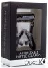 Nip Secrets – állítható mellbimbó csipeszek, fekete