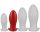 Drakar Plug M – prémium anális tojás, 12 x 5,3 cm, piros