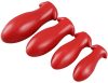 Drakar Plug M – prémium anális tojás, 12 x 5,3 cm, piros