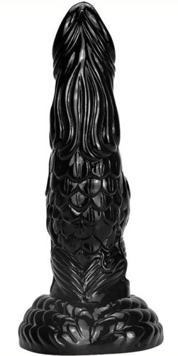 Alien Scolk – prémium fekete dildó 17 cm hosszú
