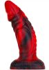 Squax – prémium, 18 cm-es, fekete-piros dildó