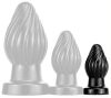 Spiral Plug S - ívelt anális kiegészítő, 7x3,5 cm, fekete