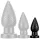 Pinecock S – prémium fekete anális dugó 7 x 3.5 cm