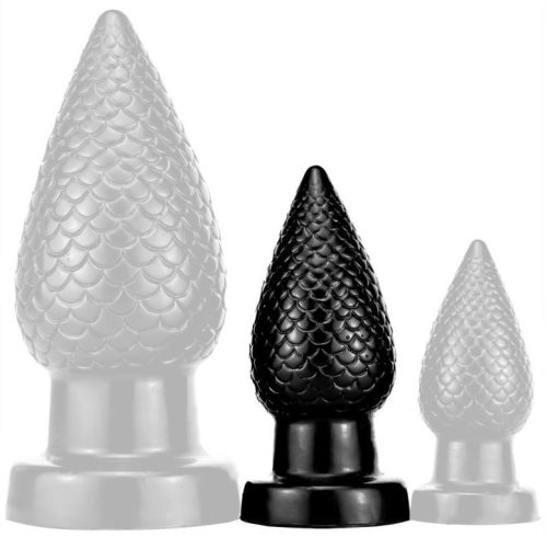 PineCock Plug M – prémium análkúp, 10 x 4,5 cm, fekete