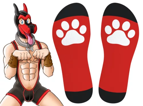 Big Good Boy – vörös prémium térdzokni