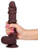 - Realisztikus Dildó – Slidy 17 cm barna élmény