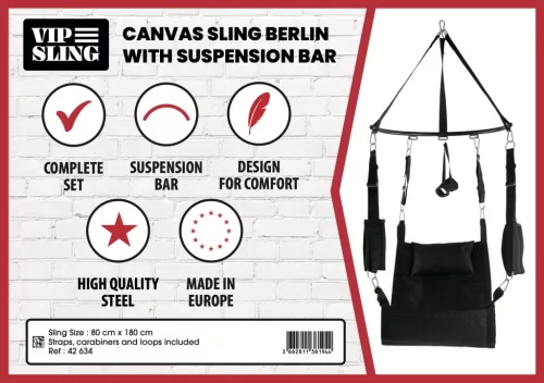 Berlin – prémium textil hinta szett rúddal