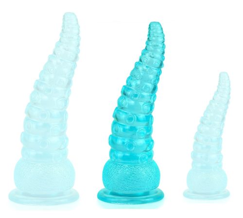 Winkle M – prémium dildó, 16 cm, türkiz színben