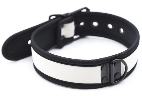 Simply Puppy – stílusos fehér neoprén nyakörv