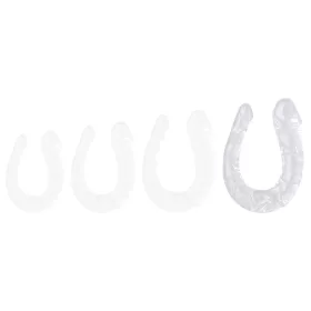 Átlátszó XL dupla dildó – 19 x 5 cm, érzéki élmény