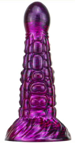 Fantasy Ninja – prémium dildó, 16 x 5,2 cm, lila-fekete