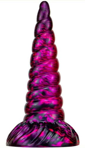 Dildo Unix – prémium lila-fekete 17 cm-es intim eszköz