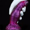Fantasy Dildo Duxel – prémium dildó, 17 x 6cm, lila-fekete