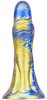 Fantasy Dukix – prémium kék-arany dildó 12 cm