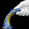 Fantasy Dukix – prémium kék-arany dildó 12 cm