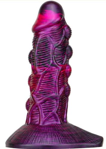Bulstrix – 15 cm-es, prémium lila-fekete dildo