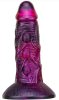 Bulstrix – 15 cm-es, prémium lila-fekete dildo