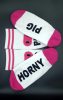 HORNY PIG Sk8erboy – stílusos fehér zoknik