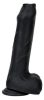 Nopi – prémium szilikon dildó, 16 cm, fekete