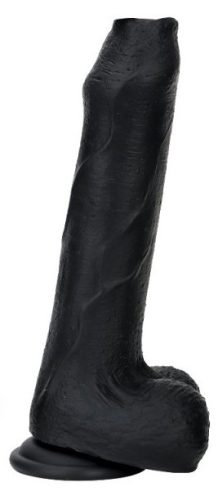 Nopi – prémium szilikon dildó, 16 cm, fekete