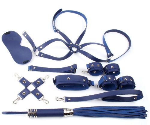 Sm Obedience – 10 részes kék bondage készlet