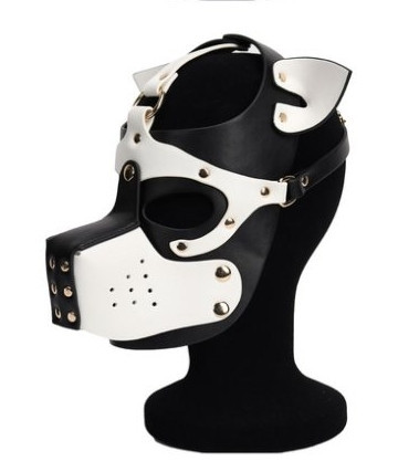 Puppy Dog Mask – stílusos fekete-fehér álarc
