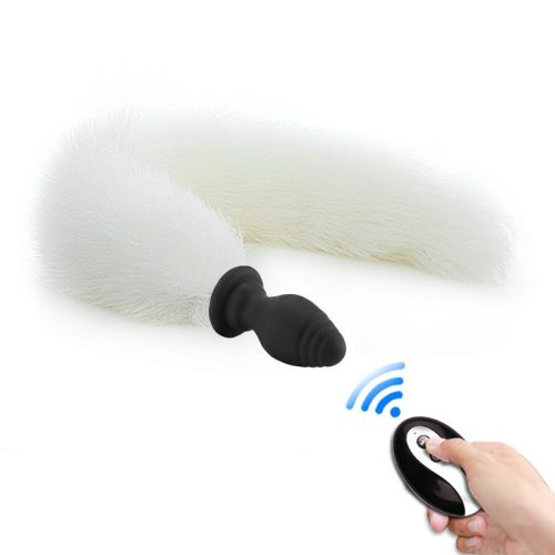Fox Tail Vibe – érzéki vibráló plug fehér farokkal