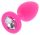 Jewelry Plug – Gyönyörű pink gyémánt popsi izgató S 6x2,8cm