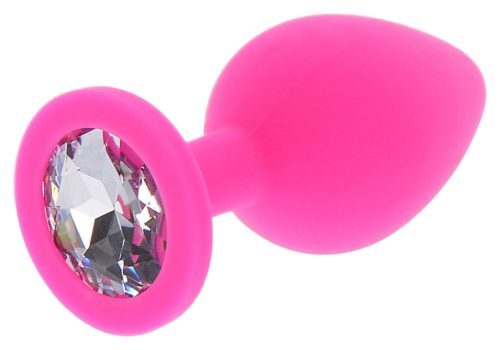 Bijou Diamond – elegáns rózsaszín anális plug L 9x4 cm