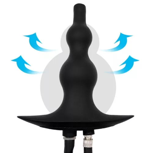 Dugószilikon – felfújható anális gyöngyök 11 x 3,5 cm