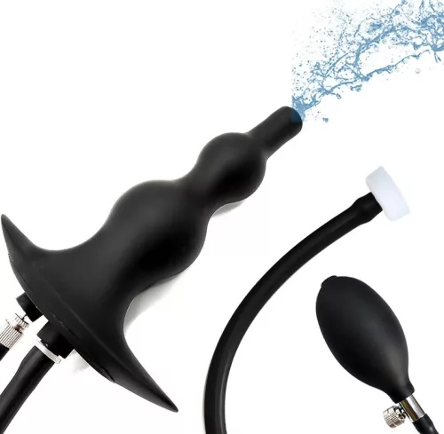 Dugószilikon – felfújható anális gyöngyök 11 x 3,5 cm