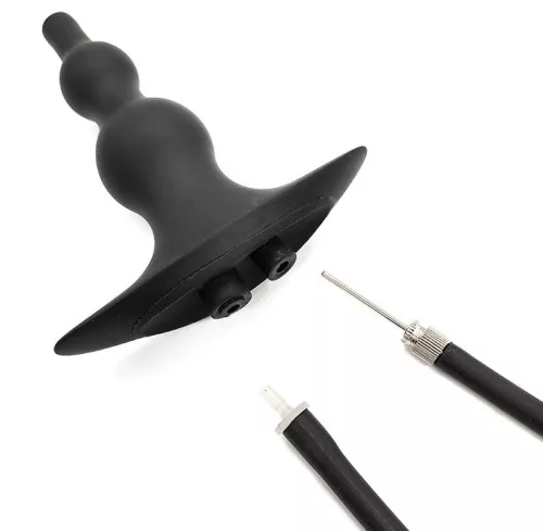 Dugószilikon – felfújható anális gyöngyök 11 x 3,5 cm