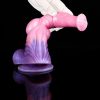 Pinky Stallion – prémium dildó, 23 x 6 cm rózsaszín-lila