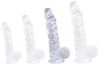Dildick átlátszó prémium vibrátor - 17 x 4.5 cm