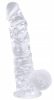 Dildick XL – átlátszó, nagyméretű dildó 19 x 5 cm