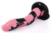 Cobra Snake M – prémium dildó fekete-rózsaszín 22 x 6 cm