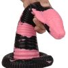 Cobra Snake M – prémium dildó fekete-rózsaszín 22 x 6 cm