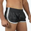 Sports Line Black-White – prémium műbőr rövidnadrág