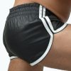 Sports Line Black-White – prémium műbőr rövidnadrág