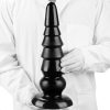 Plug Tower Up M – prémium anális kiegészítő, 32x9 cm, fekete