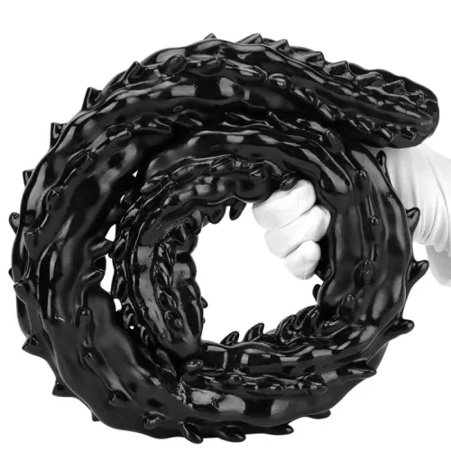 Big Silur – prémium fekete dildo (80 x 6.5 cm)
