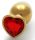 Bijou Heart Gem M – prémium arany-piros anális izgató