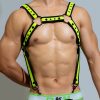 Neo Chest – neoprén harnesz fekete-fluoreszcens zöldben