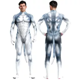 Szürke-kék Husky kutya cosplay ruha