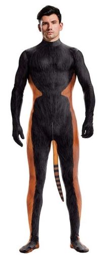 Raccoon Red Panda – fekete-narancs cosplay overál