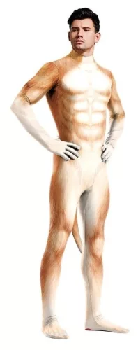 Shiba kutya fehér és láng cosplay jelmez