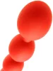 Anal balls - rugalmas tojások M - 45 x 5 cm - piros
