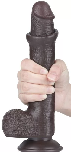 Prémium Sliding Skin – 17 cm fekete vibrátor érzékeknek