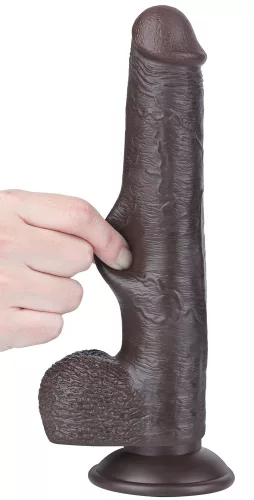 Prémium Sliding Skin – 17 cm fekete vibrátor érzékeknek